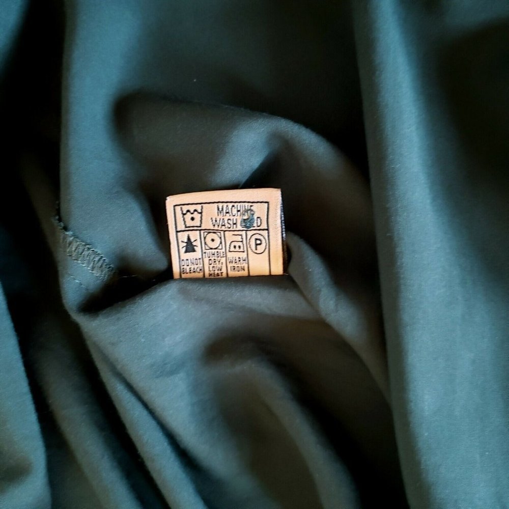 Embroidered Gown Deep Forest Maxi Dress 100% Rayon V Neck Button Front - Picture 7 of 10